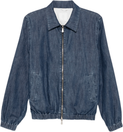 Denim Bomber Jacket In Blue