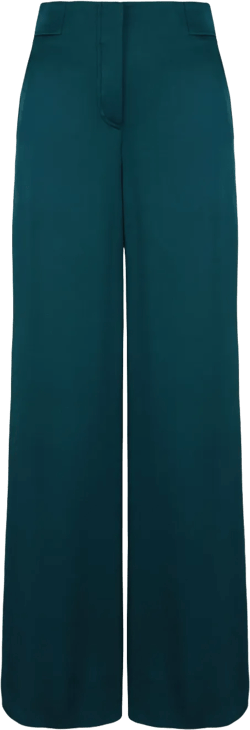 wide-leg silk trousers