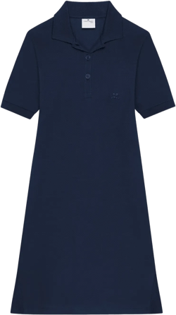 polo-collar mini dress