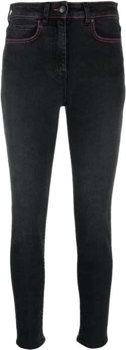 tonal-stitch skinny jeans