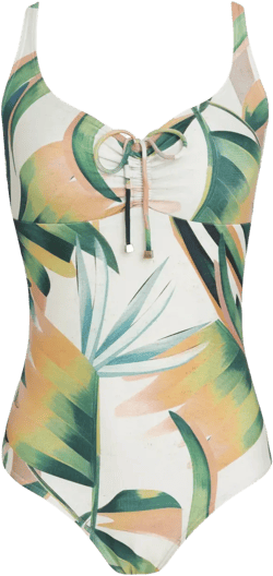 graphic-print swimsuit
