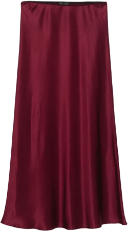 satin midi skirt