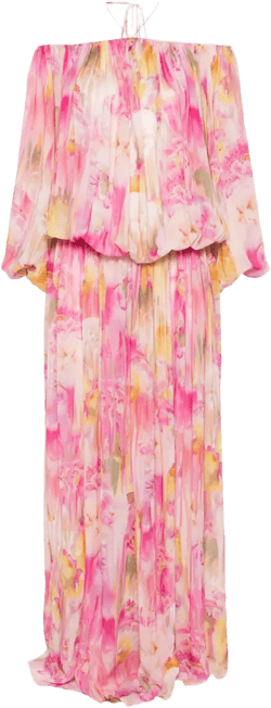 floral-print georgette maxi dress