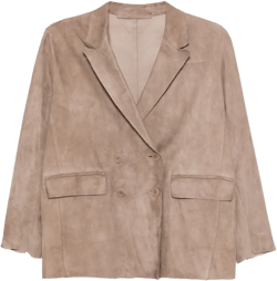 Suede Blazer In Grey