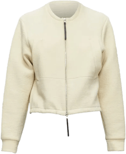 Cotton Leather Zip Pull Cropped Bomber Jacket In Beige