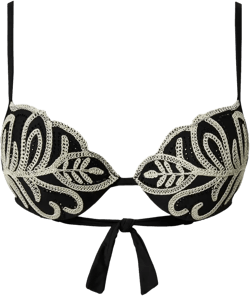 embroidered bikini top