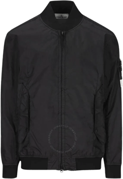 Crinkled Bomber Jacket In Black