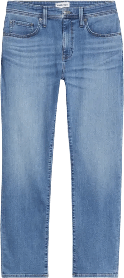 Straight Leg Jeans In Med Light Wash