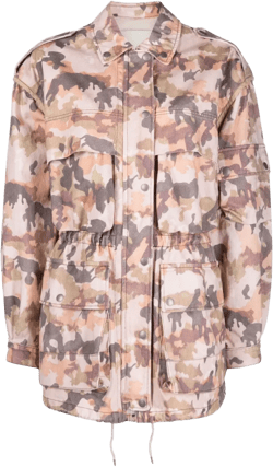 Elize camouflage-print cotton jacket