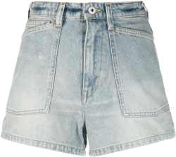 high-waisted denim shorts