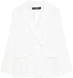 Peak-lapel Blazer In White