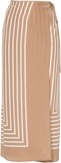 geometric-print wrap skirt
