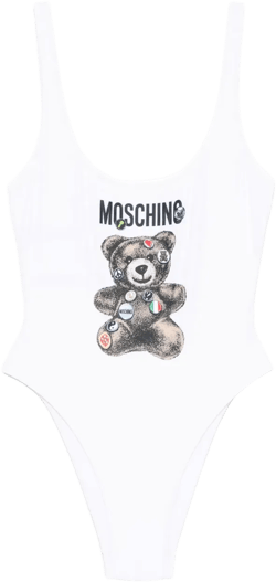 Teddy Bear-print swimsuit