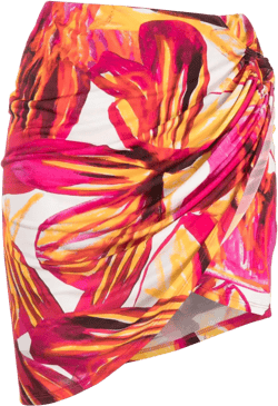 Knight's Tour-print short skirt