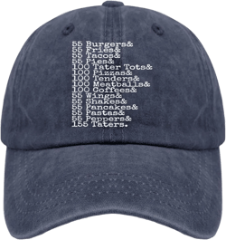 55 Burgers 55 Fries I Think You Should Leave Funny Baseball Hats Fashionable Hats for Men's Cool Hats Adjustable Sun Navy Blue One Size