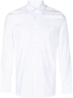 logo-patch cotton blend shirt 