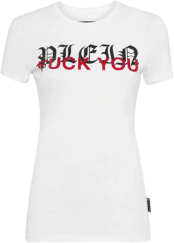 lettering cotton T-shirt