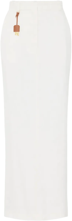 gabardine midi skirt