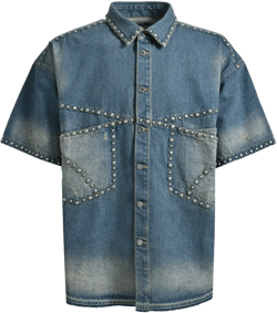 stud-embellished shirt