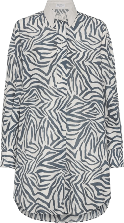 cotton-silk shirt dress