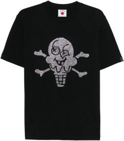 Rhinestone Cones & Bones Popover T-shirt