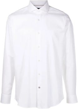 long-sleeved stretch-cotton shirt
