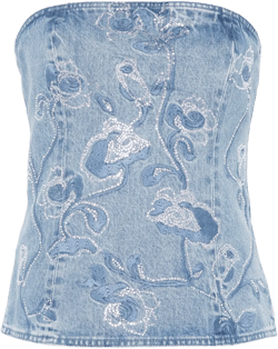 rhinestone-embellished top