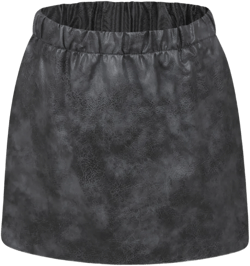 faux-leather skirt 