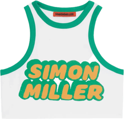 logo-print cropped tank top