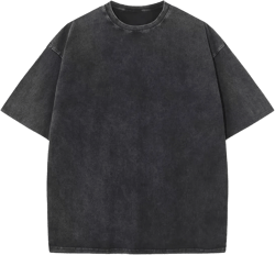 KEEVICI Cropped T Shirts for Women Vintage Baggy Solid Color Basic Tees Acid Wash Cotton Tshirt Black Grunge Crop Tops