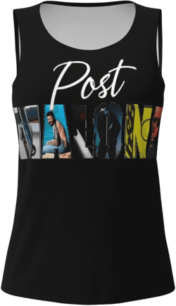 Womans Post Rapper Malone Tank Top Crewneck Sleeveless Shirt for Women,Fitness Big Girls Basic T Shirt Classic Tee T Shirts Top Comfortable Costume Small at Amazon Women’s Clothing store