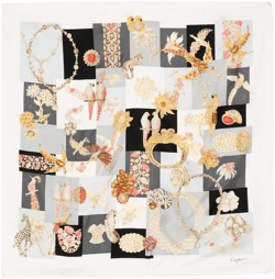 pre-owned Precious printed silk scarf