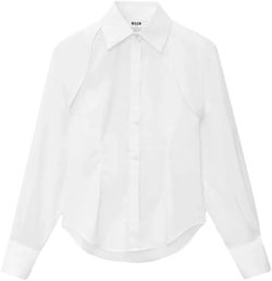 detachable-sleeve buttoned shirt