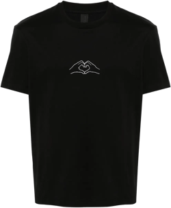 heart-shape print T-shirt