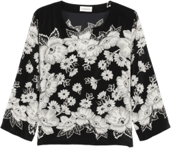 floral-print blouse