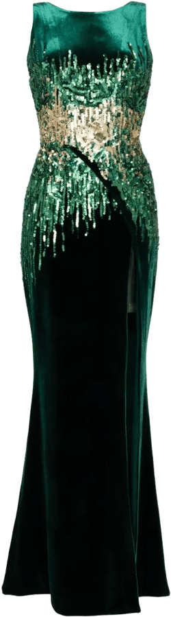 sequin velvet dress