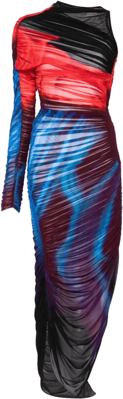 asymmetrical pierced dress
