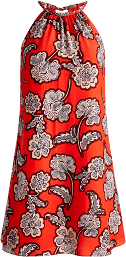 Quinn floral-print halterneck minidress