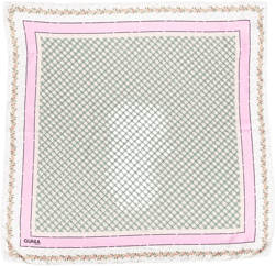graphic-print silk scarf