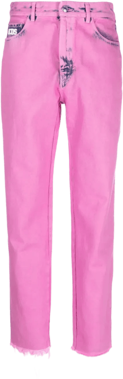 Bling logo-embellishment jeans
