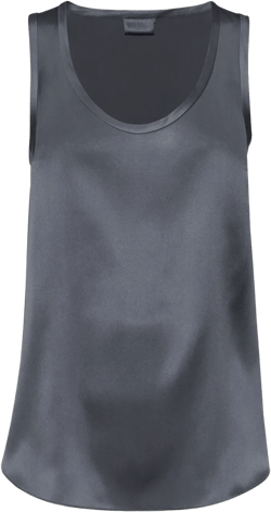 sleeveless silk top