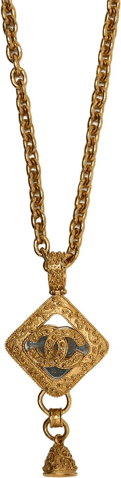 1994 CC Bell charm chain necklace