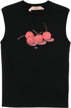 cherry-print top 