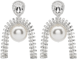 pearl-embellished drop earrings 