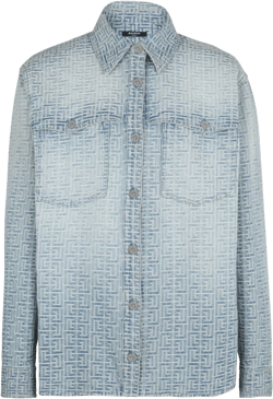 monogram-jacquard cotton shirt 