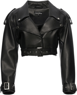 Victoria cropped biker jacket