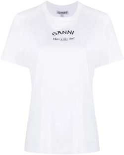 logo-print organic cotton T-shirt