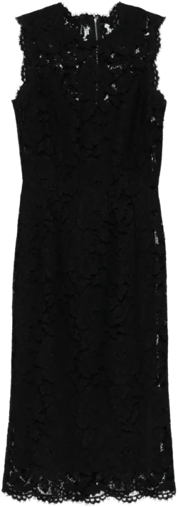floral-lace midi dress
