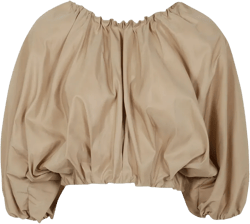 puff-sleeves crop top