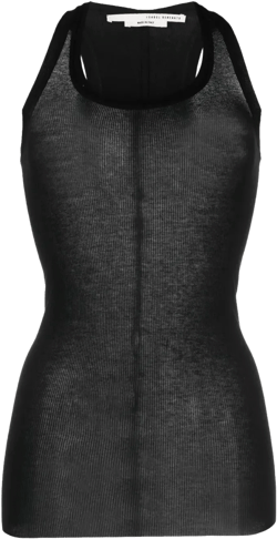 U-neck ribbed tank top